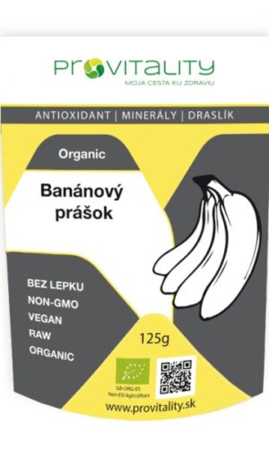 Banánový Raw Organic prášok