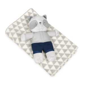 Babymatex Detská deka David sivá s plyšákom medvedík