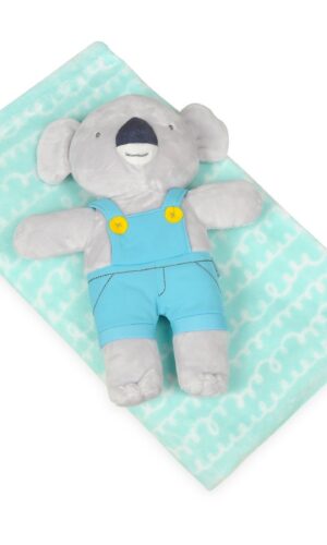 Babymatex Detská deka David tyrkysová s plyšákom koala
