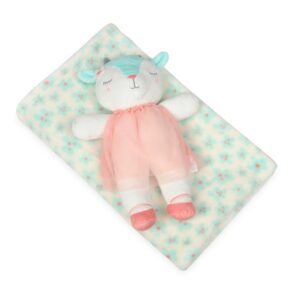 Babymatex Detská deka David zelená s plyšákom ovečka